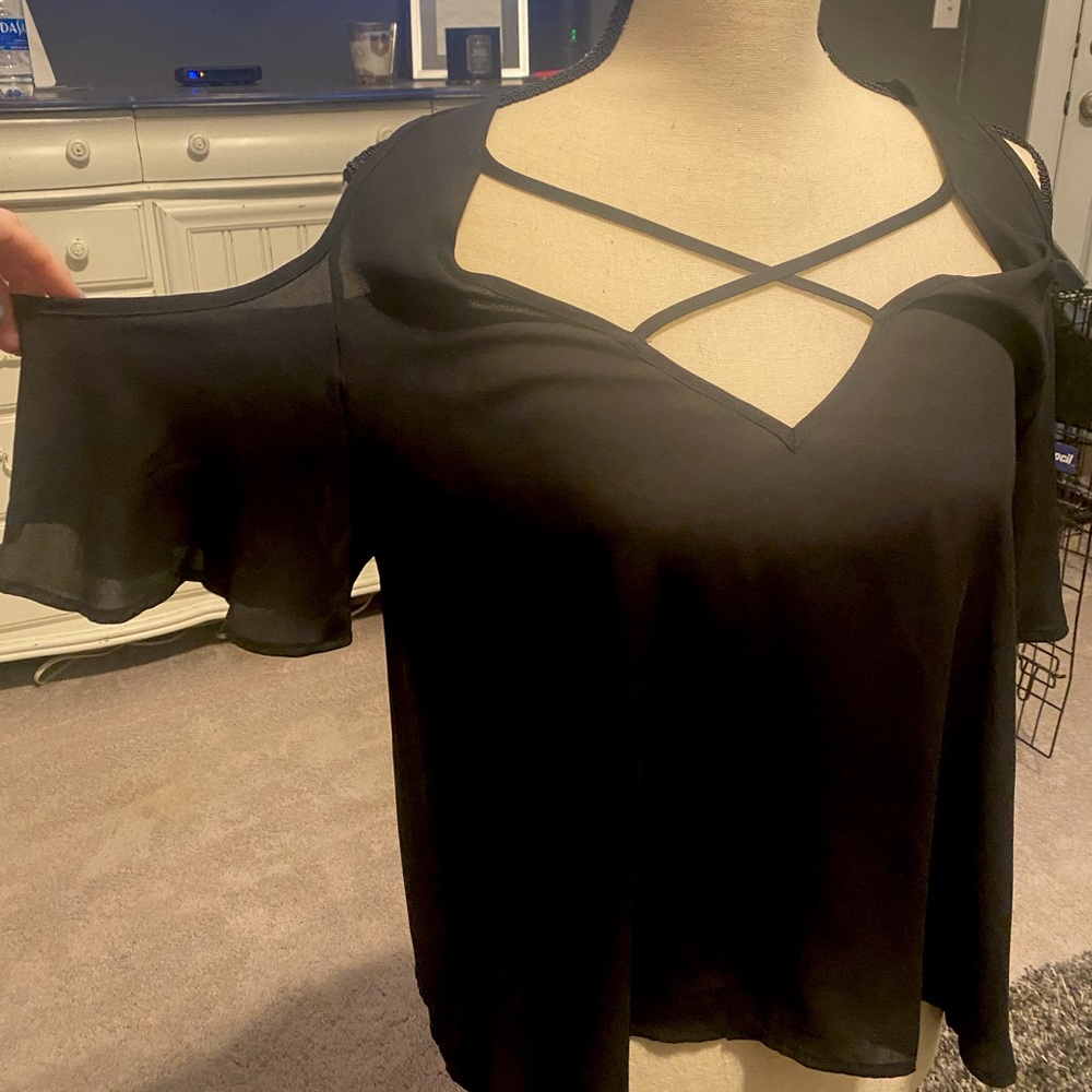 Sexy cold shoulder top
